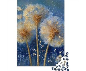 Glowing Dandelion Art Print Puzzle Impossible 1000Pcs Decorazione Per La Casa. Rilassamento E Intelligence Per Adulti E Ragazzi Da 14 Anni 38x26cm/1000pcs