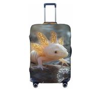 Glowing Fantasy Axolotl Copribagagli da viaggio - Elasticità Valigie Coperture Protettive per bagagli 45-81 cm, Nero , x-large