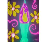 Glowing Flower Lava Lamp, 200 Unlined, Floral Detailed Page, 8x11, Hardcover Journal, Art Pad, Sketchbook, Drawing Book: Made With Hand-Drawn And ... By: Artist Mary Elisabeth Linder @ MaryEMade