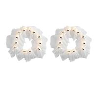 Glowing Halloween Decoration, Light Up Ghost, Spooky Ghosts Decoration with 12 LED Light-Up for Yard Porch Lawn Home Front Door-2pcs