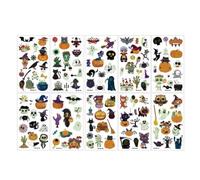 Glowing Halloween Stickers - Luminous Pumpkin Decals, Spooky Ghost Badges