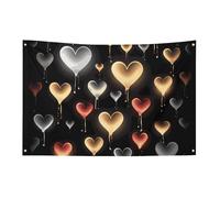 Glowing Love Flag 3x5 Ft No Fade Bandiera di benvenuto Giardino Yard House Bandiere Decorative Garden Yard Sign Indoor Outdoor Banner Party Home Decor