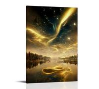 Glowing Night, poster artistici anti schizzi per soggiorno e camera da letto, dipinti da appendere adatti per più scenari, non c'è bisogno di perforare, facile da installare, adatto per regali e uso