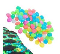 Glowing Pebbles For Outdoor Gardens - 300 Piece Resin Stones 2cm Decorative Garden Rocks For Landscaping Walkway Patio Driveway Courtyard