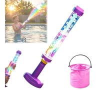 Glowing Rainbow LED Water Blaster | Summer Fun that Pops Like Magic! Glowing Rainbow Water Blaster, Light-Up Firework WaterGun, High-Pressure Squirt, Pool, Backyard, Beach, Birthday (1pc)