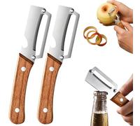 Glowings Vegetable Peeler, Vegetable Shredder Knife, Multi Functionpeeler & Bottle Opener, Ergonomic Kitchen Utensils Suitable for Potatoes, Fruits, Vegetables, And Various Beer Bottles (2 Pcs)