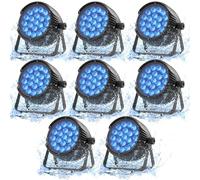 Glowingstage 300W Par LED IP65 Impermeabile, 8 Pezzi Luce da Palco RGBW, Luci Discoteca da Esterno, Luce per Feste, Adatto per Feste all'Aperto e Concerti nei Giorni di Pioggia DJ