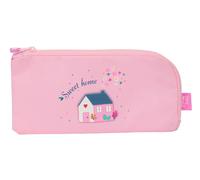 Glowlab Kids Sweet Home - Astuccio piatto, in tessuto riciclabile, astuccio per bambini, ideale per bambini in età scolastica, comodo e versatile, qualità e resistenza, 23 x 1 x 11, colore rosa, Rosa,