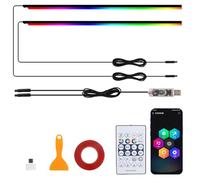 Glowride Interior Lights with Wireless App and Remote Control, 5 in 1 RGB Ambient Lighting Kit, Adjustable Brightness, Music Mode Inside Car Lighting Decorations (43in*2)