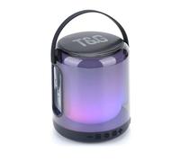 Glowster Altoparlante Bluetooth TG376 RGB di colore nero, con illuminazione LED multicolore e suono surround. Ideale per ascoltare la tua musica preferita ovunque. Portalo con te!
