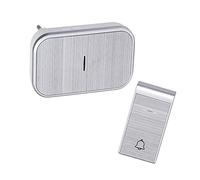 Glowster Campanello wireless CC argentato: elegante design high-tech che fornisce un suono nitido e un'ampia copertura. Ideale per case moderne che cercano stile e funzionalità.
