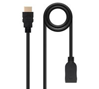 Glowster Cavo HDMI 2.0 Prolunga 3,0 m, connettori A/M e A/H, colore nero, ideale per estendere segnali audio e video ad alta definizione.
