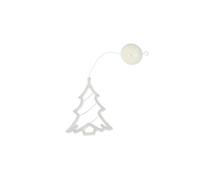 Glowster Ciondolo a batteria con ventosa, luce bianca calda, a forma di albero di Natale, ideale per decorare e dare un'atmosfera festosa in interni.