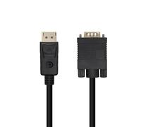 Glowster Convertitore DP a VGA nero 2.0m, compatibile con dispositivi video, ideale per collegare monitor e proiettori.