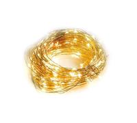 Glowster Ghirlanda di luci a LED in filo di rame, batteria 3AA, 2 m, luce bianca calda, ideale per decorazione e ambientazione.