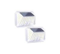 Glowster Lampada da parete solare 1.48 W 6500 K, scatola dei colori, 2 pezzi, ideale per illuminazione esterna e sicurezza in giardini e sentieri.