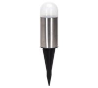 Glowster Luce solare a LED ambientale 6500 K, palo rotondo in acciaio inox, ideale per illuminare giardini e prati.