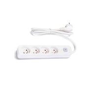 Glowster Multipresa tedesca serie L a 4 vie con interruttore, ideale per collegare più dispositivi. Lunghezza 1,5 m, 3G, 1,5 mm², in elegante bianco e grigio. Efficienza e stile insieme.