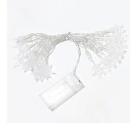 Glowster Naviluz - Striscia di luci a LED, 5 LED, 27 K, fiocchi di neve, tenda a bassa tensione, 5 m