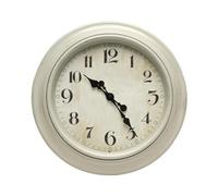 Glowster Orologio da parete bianco retrò da 46 cm con aghi, ideale per decorare e dare stile a casa e ufficio.