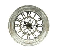 Glowster Orologio da parete grande con aghi retrò in colore argento, decorare spazi industriali e aggiungere stile a qualsiasi ambiente.