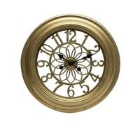 Glowster Orologio da parete industriale grande, colore oro, con aghi di precisione. Il suo design elegante decora e dona stile a qualsiasi spazio.