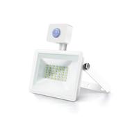 Glowster Proiettore LED slim con sensore bianco 30W (Die-Casting)