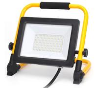 faro led portatile da cantiere 50w 4500 lumen 6500k luce fredda ip44 con supporto - l293xw283xh240mm - orientabile a 360 gradi