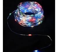 Glowster RGBY LED 2 m con filo di rame e batterie a bottone, ideale per decorazioni festive e ambienti accoglienti.