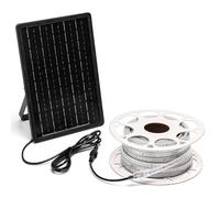 Glowster Striscia di luce solare LED 20 m 2700 K 200 W: illuminazione efficiente, ecologica e decorativa per esterni, giardini e spazi esterni.