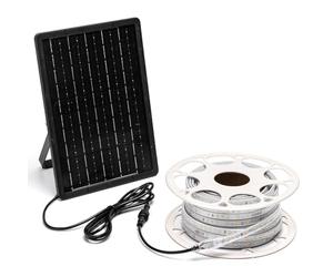 Glowster Striscia di luce solare LED 20 m 2700 K 200 W: illuminazione efficiente, ecologica e decorativa per esterni, giardini e spazi esterni.