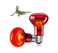 GlowUp E27 Reptile Lampadine Riscaldanti 50W Dimmerabile Retroilluminazione A Infrarossi Lampada Di Calore Lampadina Spot Basking Per Drago Barbuto, Lucertola, Tartaruga, Rettili & Anfibi, 2