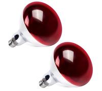 GlowUp Lampada Infrarossi Riscaldante E27, 250W R125 Dimmerabile Lampada Riscaldante per Pulcini, Rettili, Lampade Riscaldanti Cucina, Scaldaceni(2-pezzi)