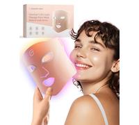 GlowUp - Maschera facciale con terapia della luce a LED, luce rossa, ambra, blu, viola e infrarossi, 6 modalità di trattamento per ridurre le rughe, stimolare il collagene, ridurre i danni solari e