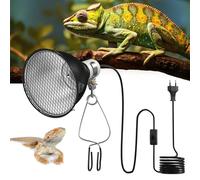GlowUp Rettile Portalampada Riscaldante per Tartarughe, 5.5 Pollici E27 200W Riflettore Porta Lampada per Rettili, Lampada Riscaldante Tartarughe Rettili per Lampadine UVA UVB, Lampadine Infrarossi