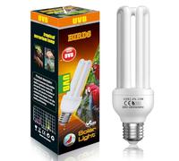 GlowUp UVB 2.4 Lampadina per uccelli, Lampadine UVA UVB da 20W E27 per uccelli, Pappagalli, Rettili