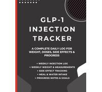 GLP-1 Injection Tracker: A 24-W aily Journal & Logbook for Weight, Doses, Side Effects & Progress | Injection Site Rotation, Meal & Water Logs, Large 8.5x11 Format