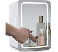 GLP Frigorifero 2-in-1 per la cura della pelle con luce a LED, compatto e portatile, per camera da letto, ufficio, dormitorio, auto, ideale per la cura della pelle e cosmetici