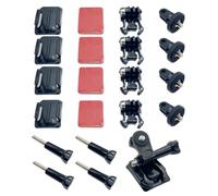 GLPRKOW 20 Set Adesivi Compatibili con Supporto GoPro Curvo + Piatto Impermeabile per Casco, Veicoli e Action Cam