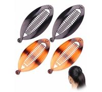 GLPRKOW Clip per Banane Set da 4 Pezzi (2 Colori) - Design Anti-Marrone che Preserva Freschezza & Consistenza | Ganci Stabili per Conservazione Frutta Intera in Cucina