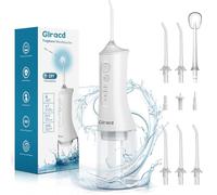 Glracd Idropulsore Dentale Portatile Irrigatore, 4 Modalità e Capacità 300ML Elettrico Water Flosser, Tartaro Ricaricabile Irrigatore Dentale, Pulizia Denti Impermeabile IPX7 per Viaggi a Casa Nero