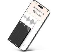 Glracd Registratore vocale ultra sottile (0,8 cm) con filtro rumore DSP - 64 GB MP3 per conferenze, conferenze e lezioni 80 ore (10,6 * 6,3 * 2,9)