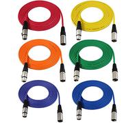 GLS Audio 3,7 m Cavi Cavo Patch Cord - XLR maschio a XLR femmina Cavi color - 12 'serpente, confezione da 6