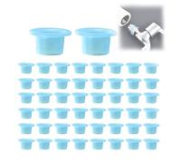 GLSAYZU Faucet Leak-Proof Sealing Gasket, Silicone Raw Material Belt, 50PCS Silicone Faucet Leakproof Sealing Gaskets, Leak-Proof Silicone Plug for Faucet Triangle Valve (Blue-50Pcs)