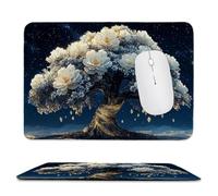 Glslmznq Tappetino Mouse Piccolo 340 x 280 mm, Tappetini Mouse Gaming Albero dei sogni, Mousepad Impermeabile e Antiscivolo, con Bordo Cucito, Pratica e Facile da Pulire, Ufficio, Laptop, PC l-606