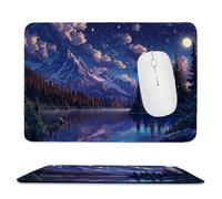 Glslmznq Tappetino Mouse Piccolo 340 x 280 mm, Tappetini Mouse Gaming paesaggio montagne, Mousepad Impermeabile e Antiscivolo, con Bordo Cucito, Pratica e Facile da Pulire, Ufficio, Laptop, PC l-224