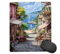 Glslmznq Tappetino Mouse Piccolo 360 x 300 mm, Tappetini Mouse Gaming Vista sulla strada, Mousepad Impermeabile e Antiscivolo, con Bordo Cucito, Pratica e Facile da Pulire, Ufficio, Laptop, PC l-467
