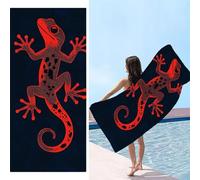 Glslmznq Telo Mare Microfibradi xxl 100 x 200 cm, Asciugamani Grande Microfibra e Resistente Alla Sabbia, Telo Palestra Leggero e ad Asciugatura Rapida Adattoper Spiaggia, Viaggi, Sauna, Tigre s-70