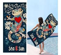 Glslmznq Telo Mare Microfibradi xxl 90 x 180 cm, Asciugamani Grande Microfibra e Resistente Alla Sabbia, Telo Palestra Leggero e ad Asciugatura Rapida Adattoper Spiaggia, Viaggi, Sauna, Tigre s-68