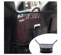 GLSOWEE Porta borsa per auto, tasca a rete per auto, organizer universale per auto, accessori per auto per donne e uomini, barriera per auto per animali domestici e bambini (nero)